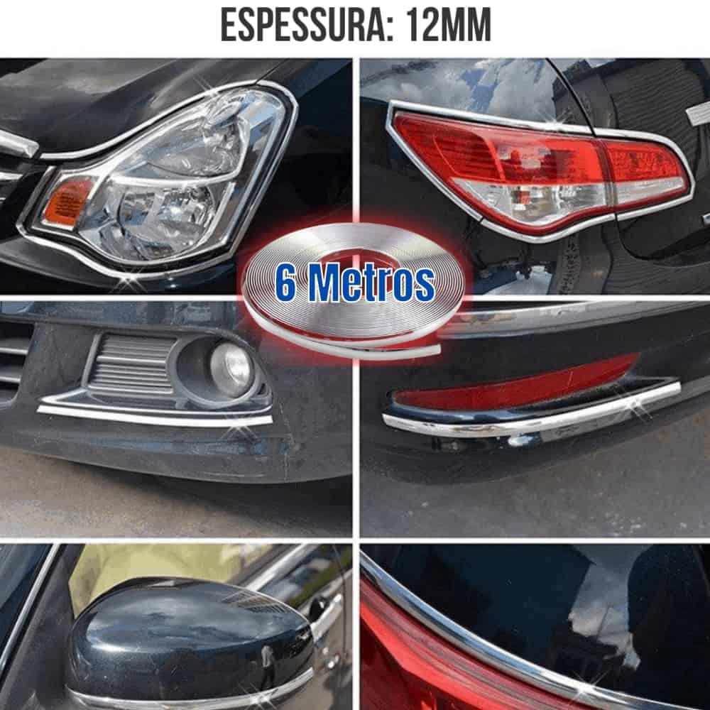 Tira cromada para carros CromaCar®️