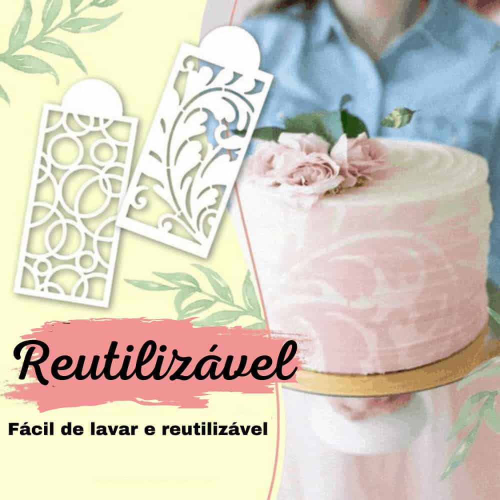 Stencil para bolo Cake Decoration Stencil™ (10 Peças)